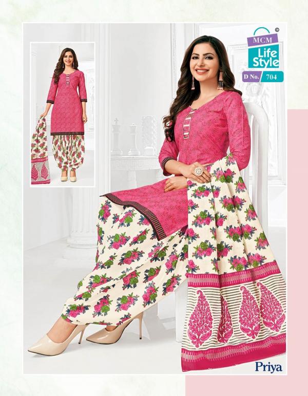 Mcm Life Style Priya Special Cotton Exclusive Designer Dress Material